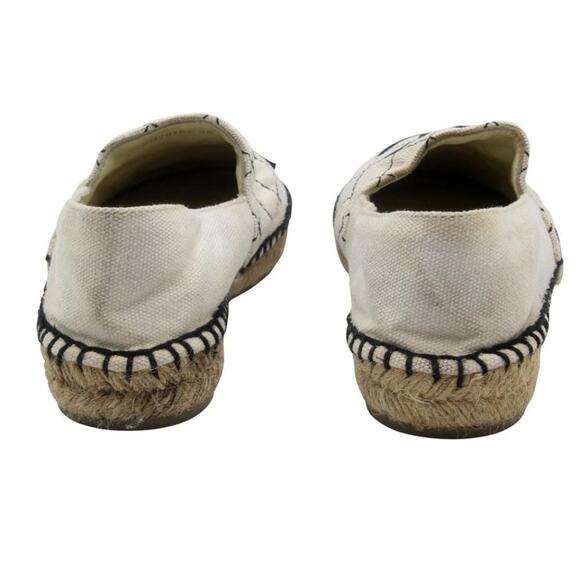 Chanel Espadrille 38 Canvas Quilted Double Stacked Flats CC-0208N-0011 - Picture 7 of 11